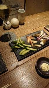 ヤキトリ、ワイン、日本酒、Q