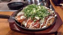 広島風お好み焼き 花火