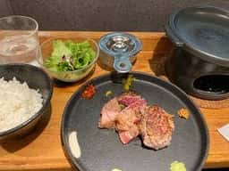 永田精肉店 肉屋のハンバーグと炊きたての米