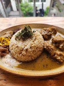 本と玄米カレー ヨスカ