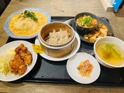 天津飯と米焼売