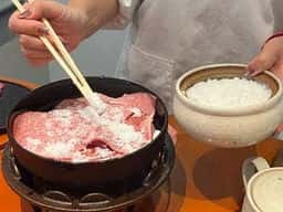 伊勢外宮カウンターすき焼きおりにく