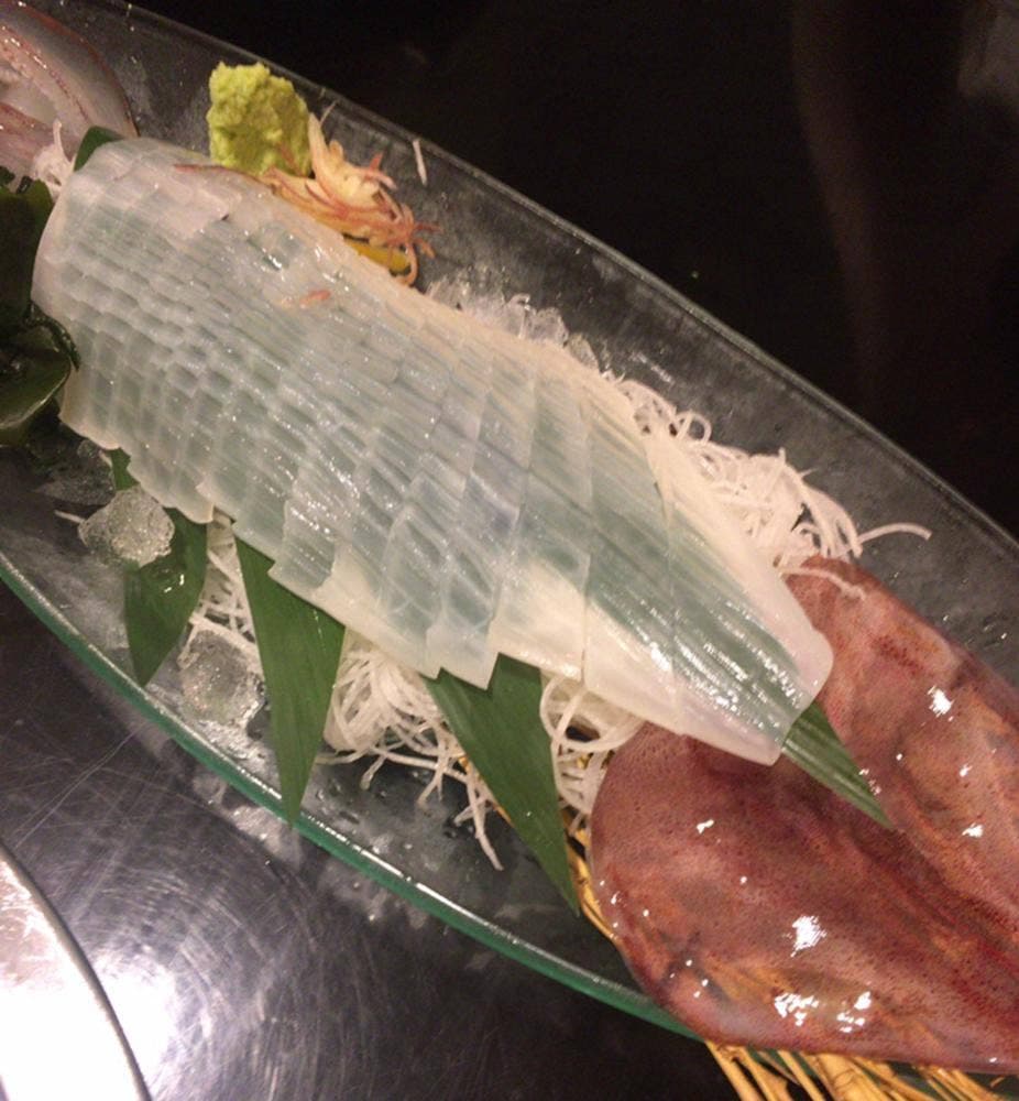 活烏賊と炭焼のすけ