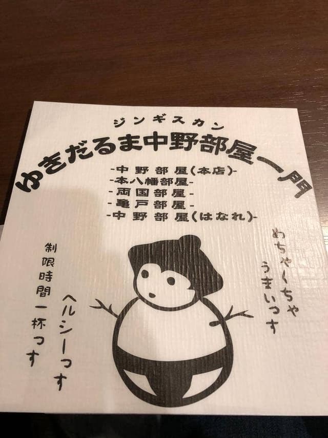 ジンギスカンゆきだるま 中野部屋一門 亀戸部屋 - サブ画像1
