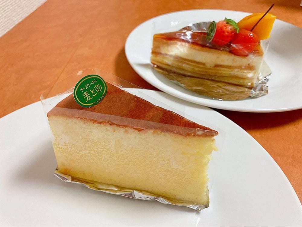 チーズケーキの麦と卵