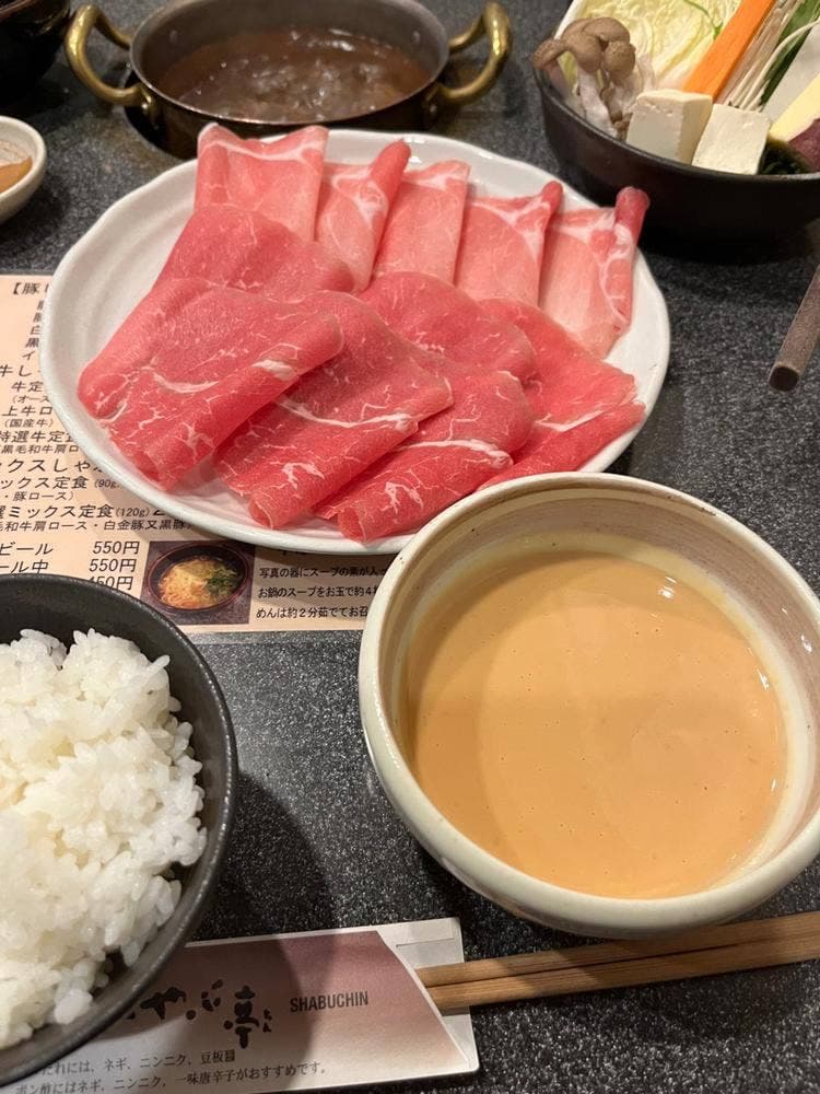 千里 しゃぶ亭 天神橋店