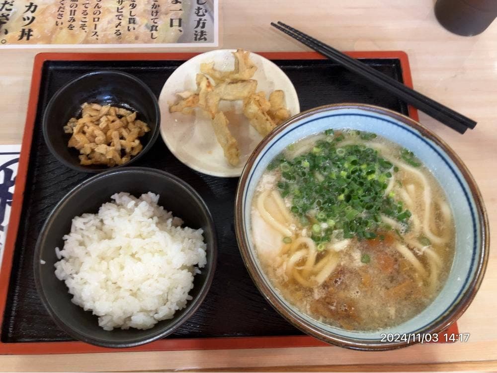 元祖 にくと脂うどん／KARAAGE GANG