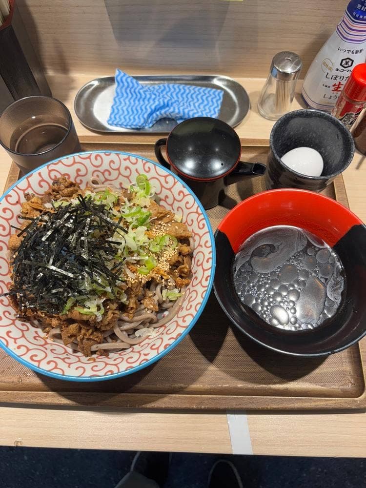 立ち食い蕎麦 噛む。