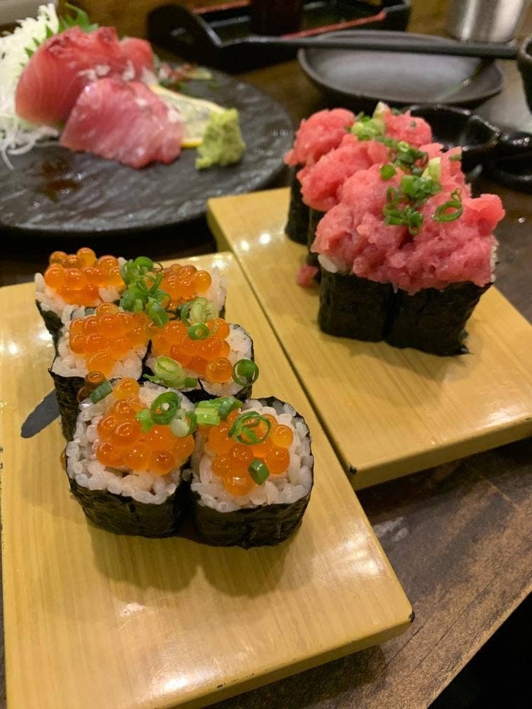 野毛あて巻きと刺身じょうや