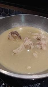 丸鶏料理と濃厚水炊き鍋 鳥肌