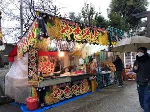 風治八幡宮参道の焼きそば露店