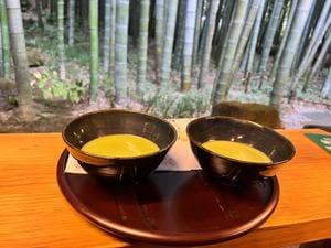 休耕庵 竹の庭の茶席