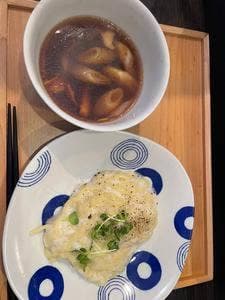 鴨つけめんと炊き込みご飯 鴨ふじ