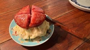 やきとんと豆皿 ましかく
