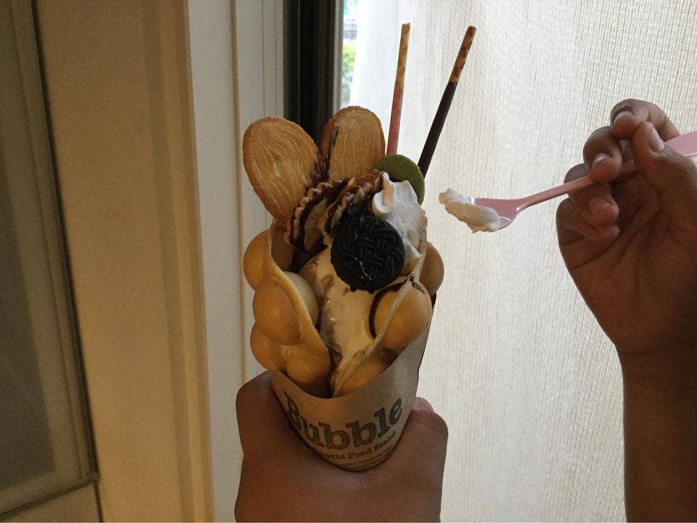 Asian Sweets Food Stand Bubble
