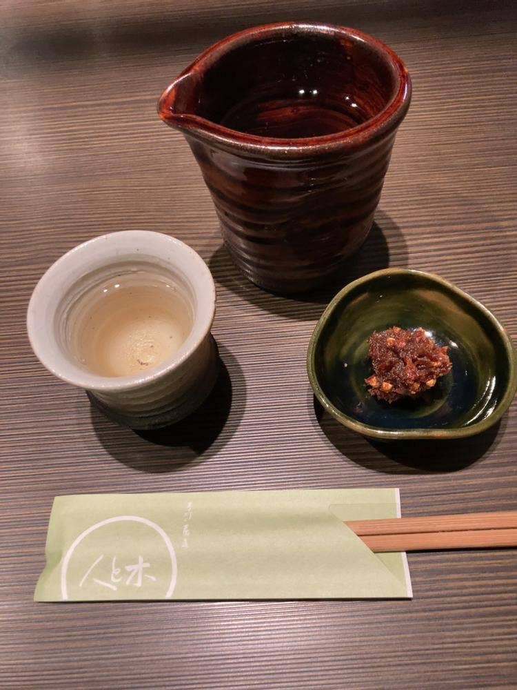 手打ち蕎麦人と木