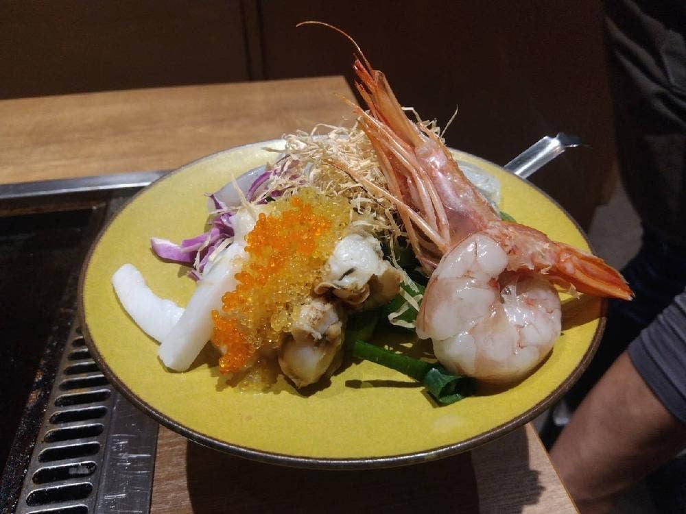 元祖海老出汁もんじゃのえびせん ホワイティうめだ店