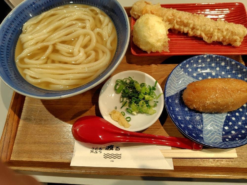 うどん天ぷら 波る