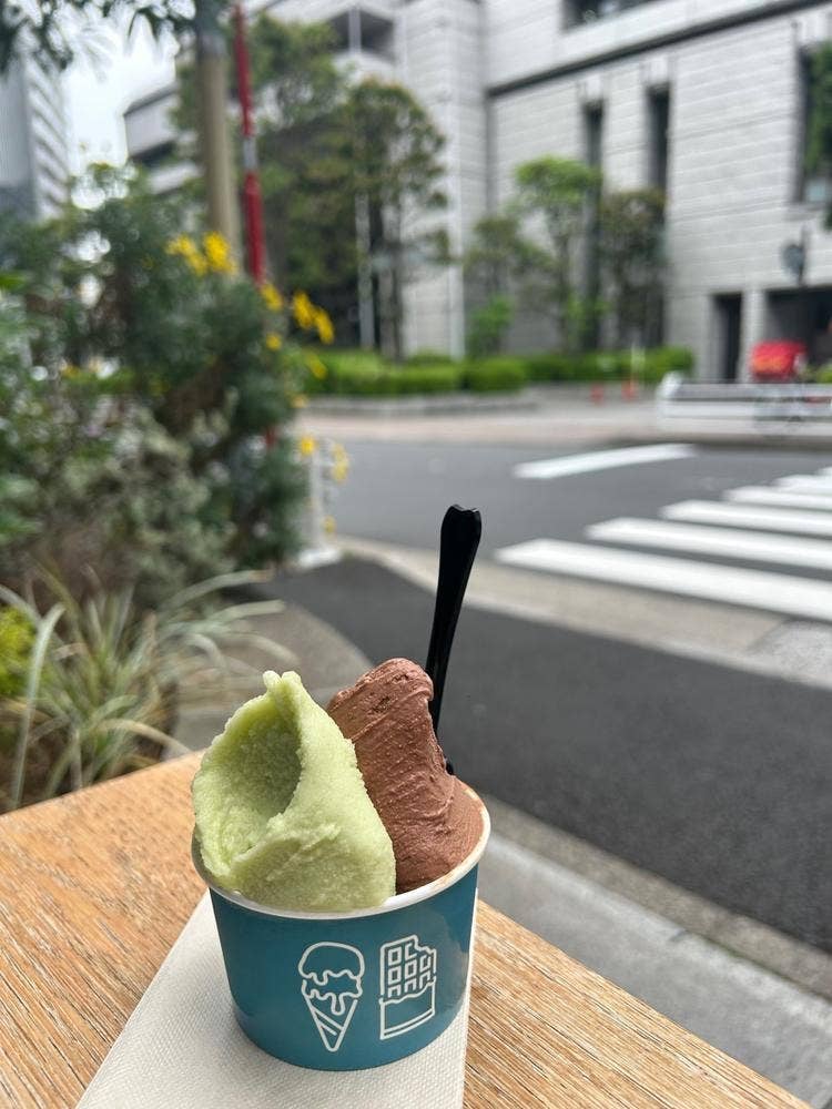 teal chocolate&ice cream