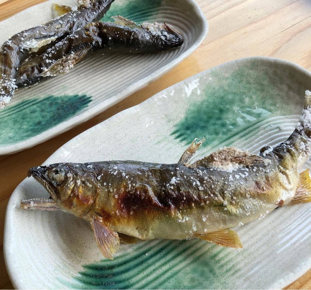 天然鮎料理 おもだか