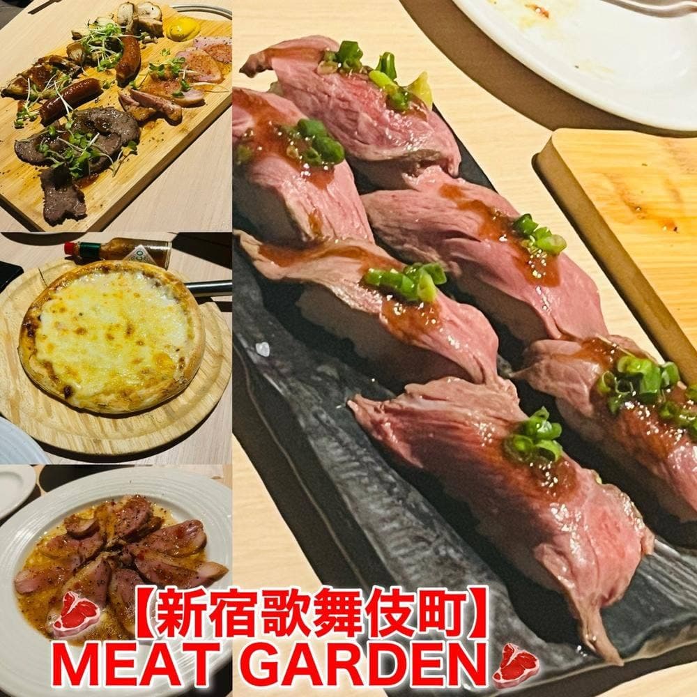 肉寿司 食べ放題 肉バル ミートガーデン 新宿本店