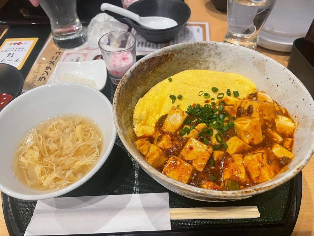 まーぼーとご飯 れんげ