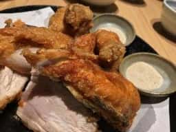 丸鶏料理と濃厚水炊き鍋 鳥肌